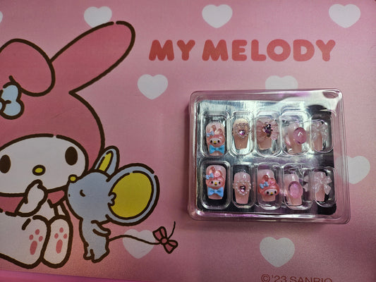 My Melody reusable press on nails