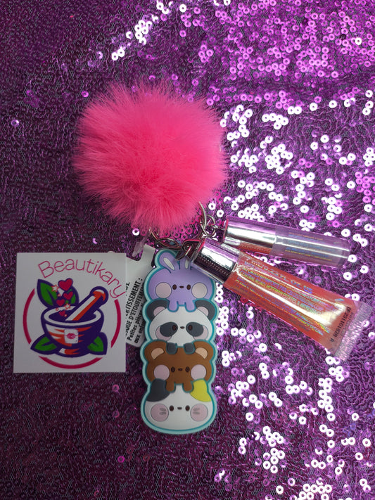 Guava Flavored Lip Gloss Keychain