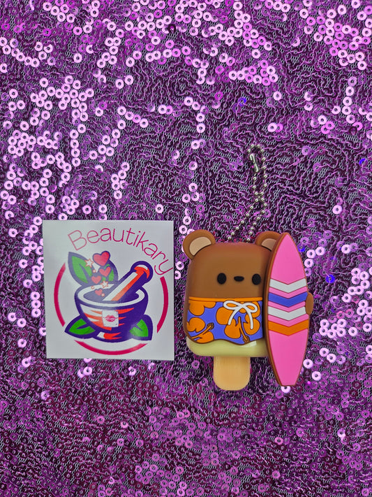 Surfing Teddy Bear Watermelon Flavored Lip Gloss