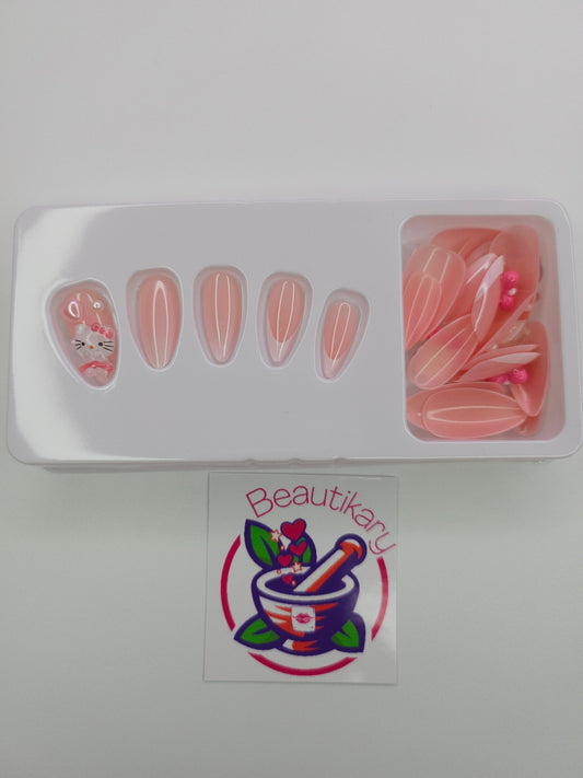 Hello Kitty reusable press on nails